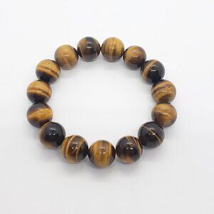 Tiger Eye Bead Bracelet * Mod Chunky